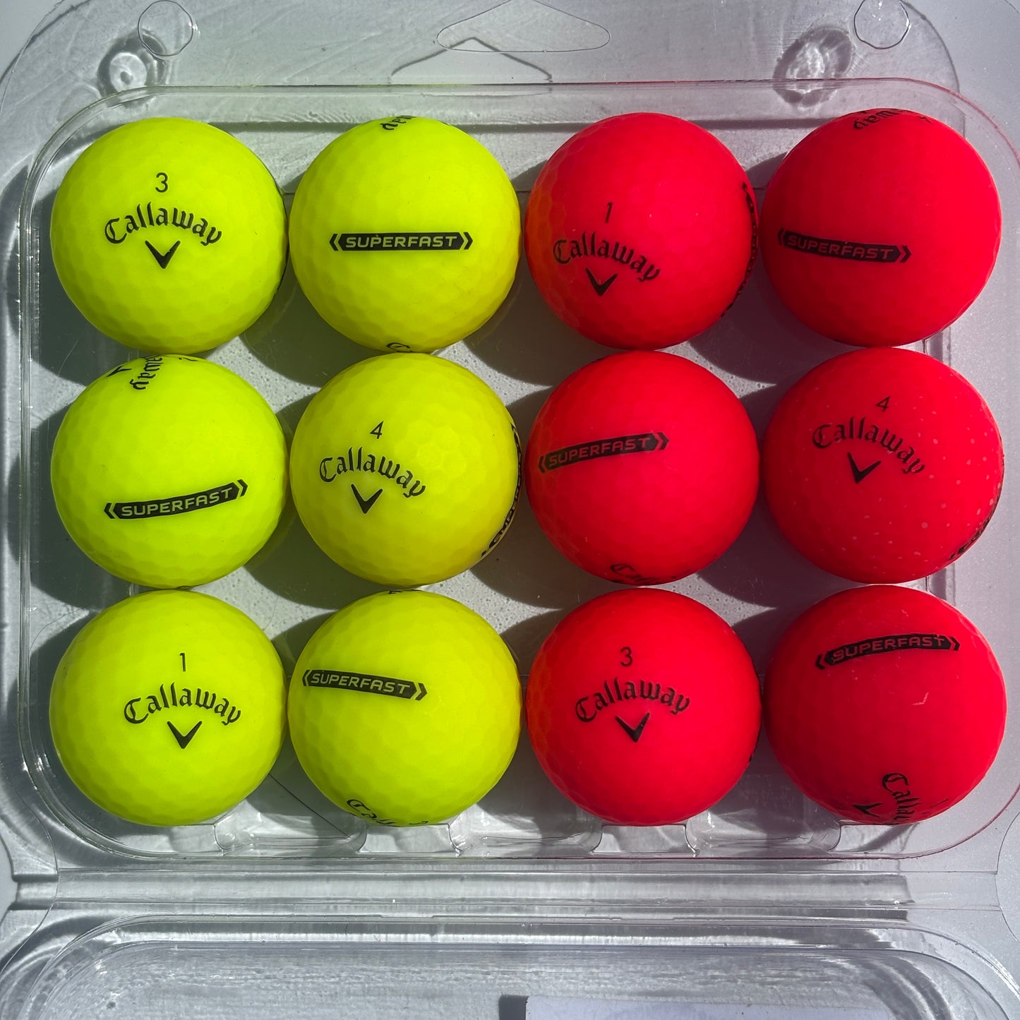 Callaway Superfast Matte Mix Yellow/Red Mint/Near Mint - 12 Pack